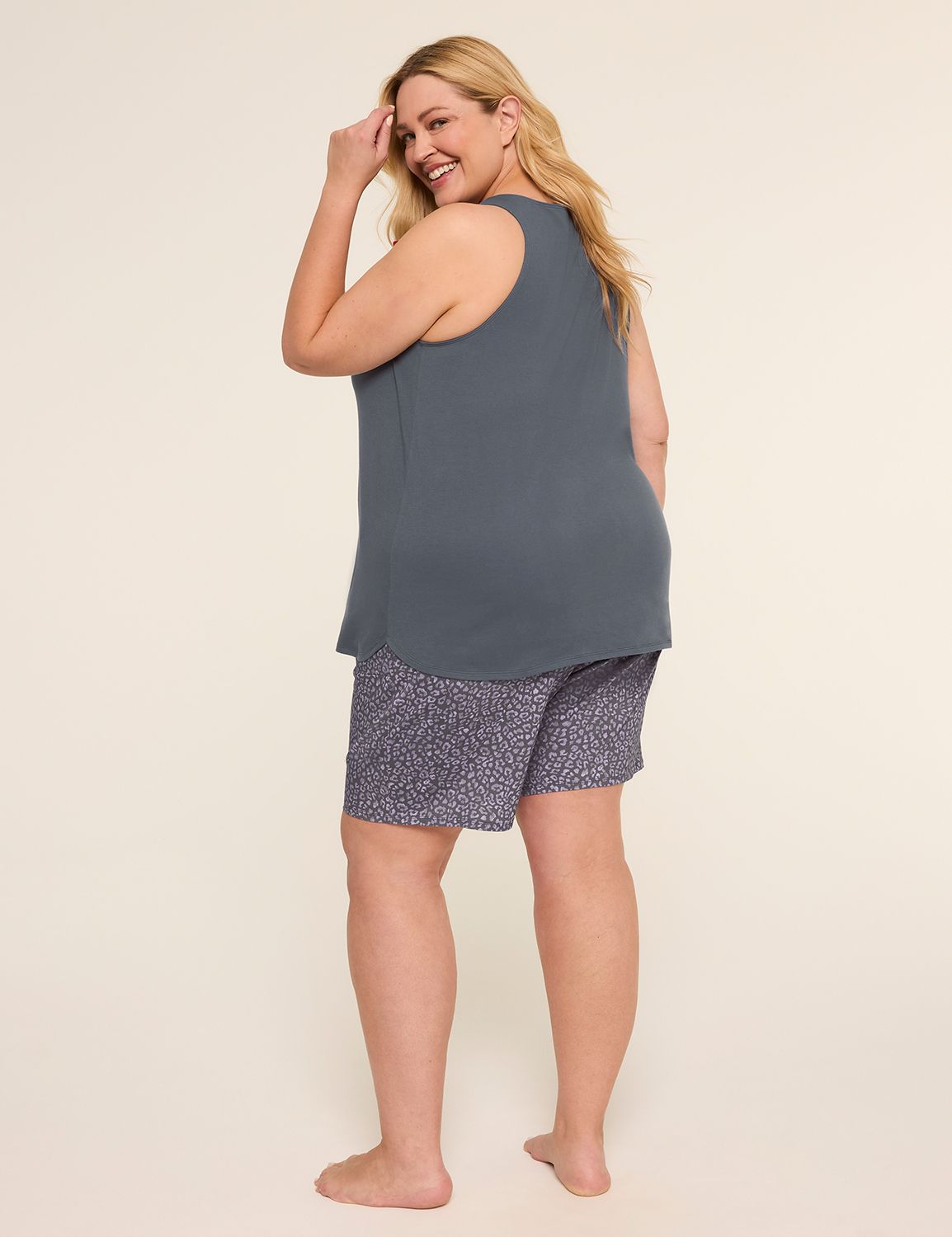 Comfy Cotton V-Neck Tank & Bermuda Short PJ Set