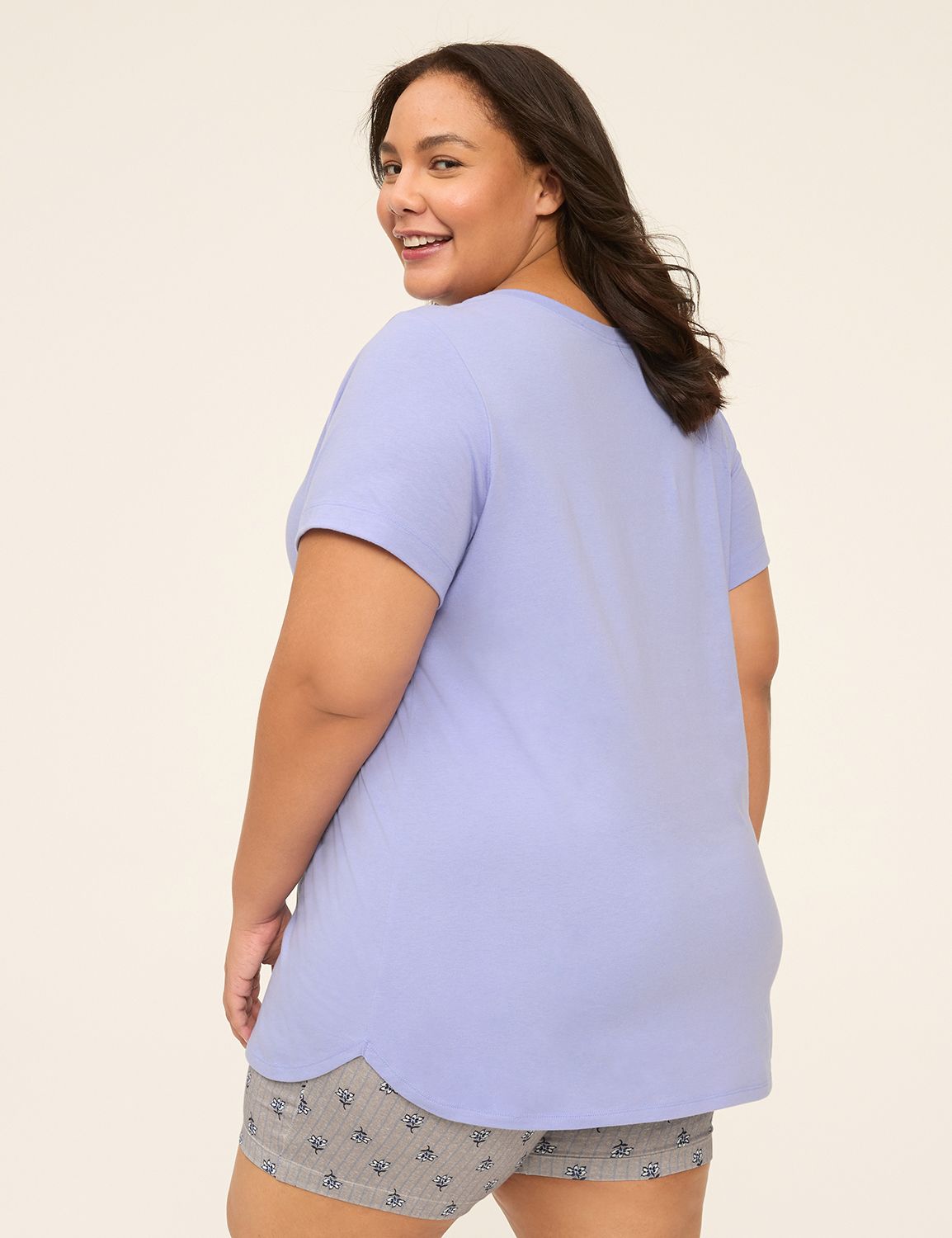 Comfy Cotton Tunic Tee & Bike Short PJ Set