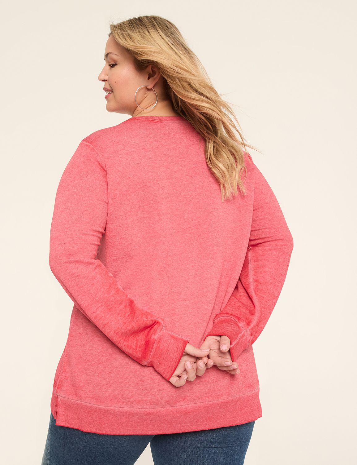 Embroidered Butterfly Long-Sleeve Sweatshirt