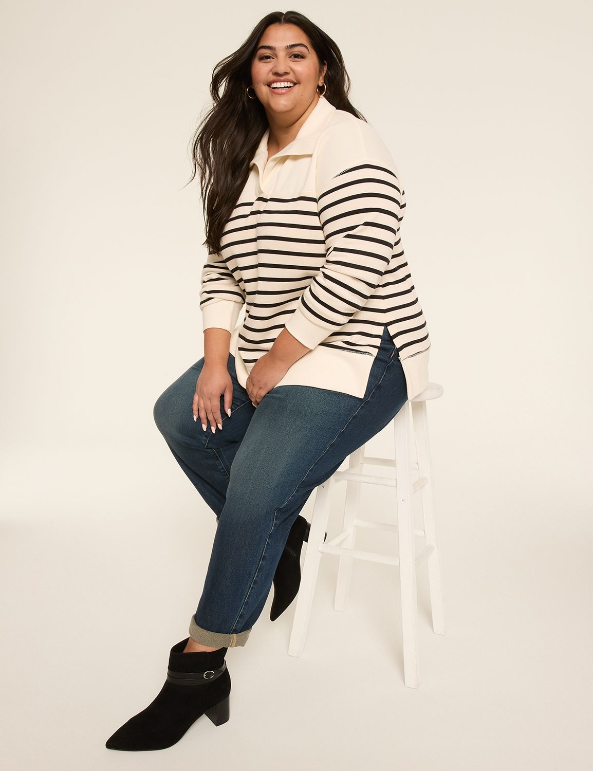 Long Sleeve Dropped Shoulder Notche Product Image 3