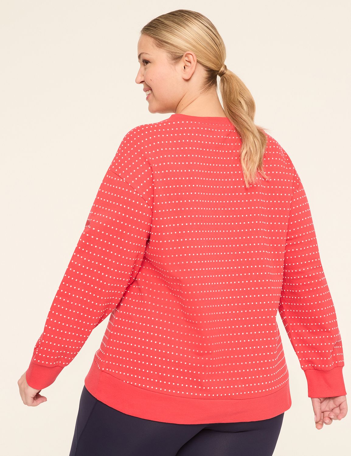 LIVI Long Sleeve Boatneck French Terry Top