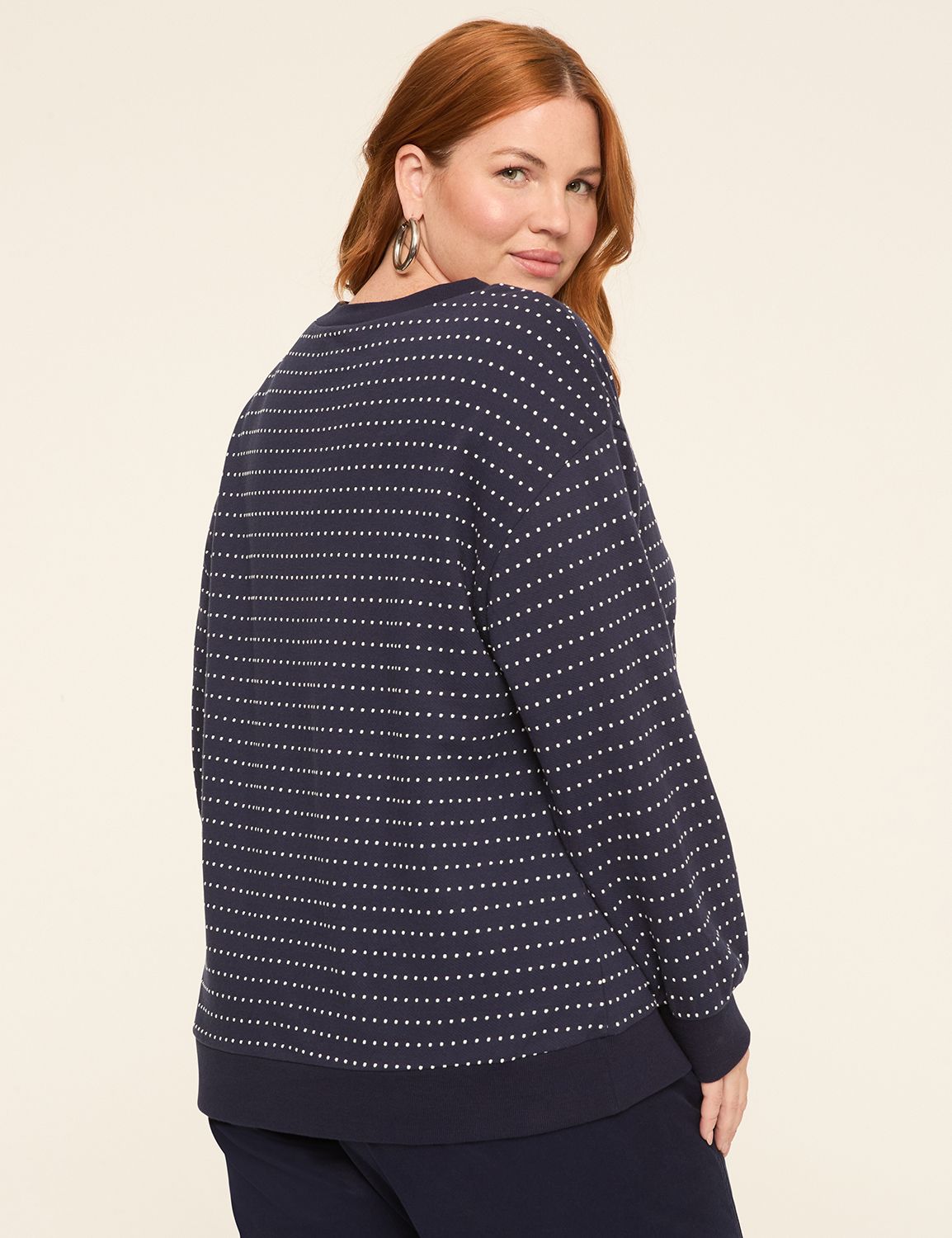 LIVI Long Sleeve Boatneck French Terry Top
