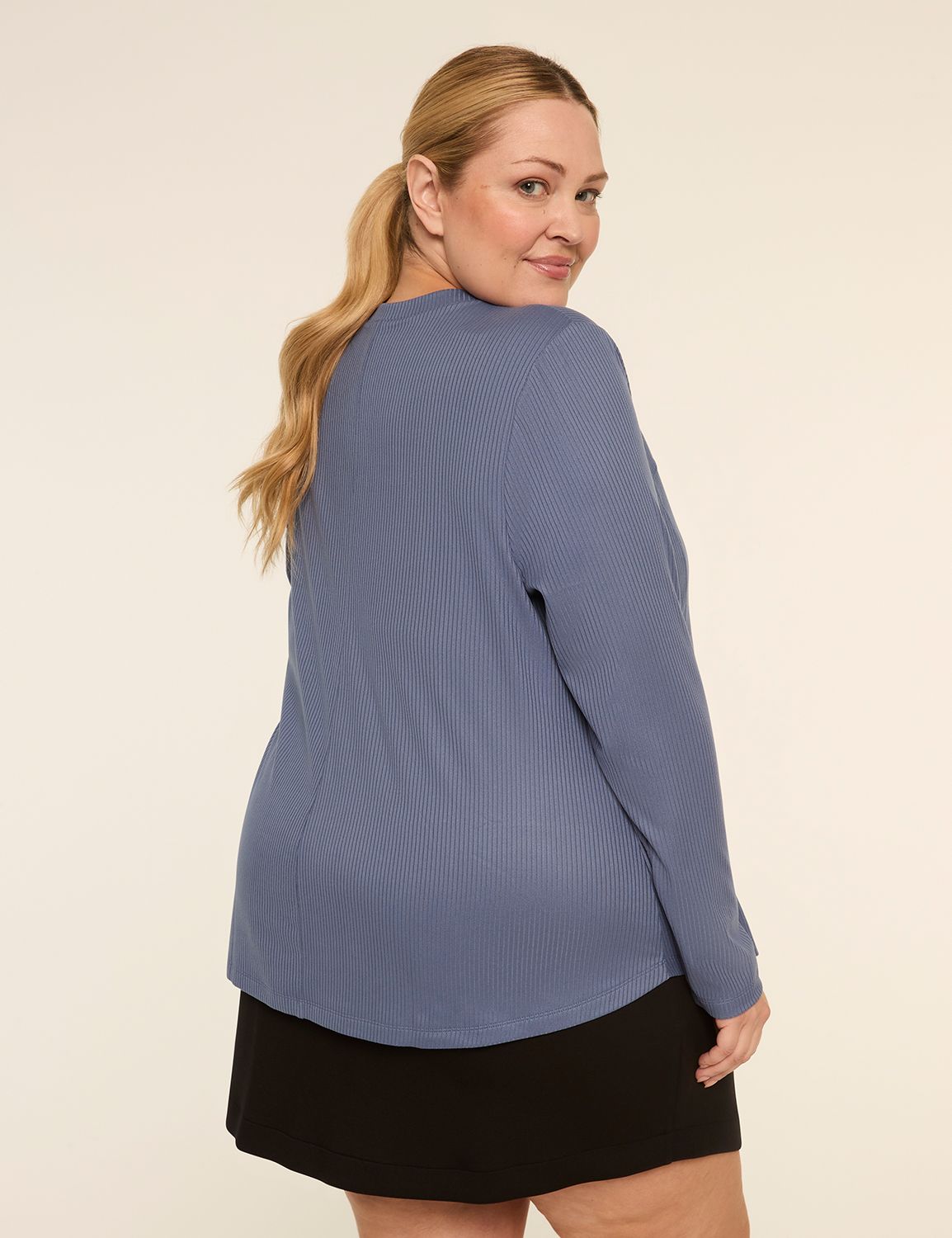 LIVI Soft Long-Sleeve Crew-Neck Top