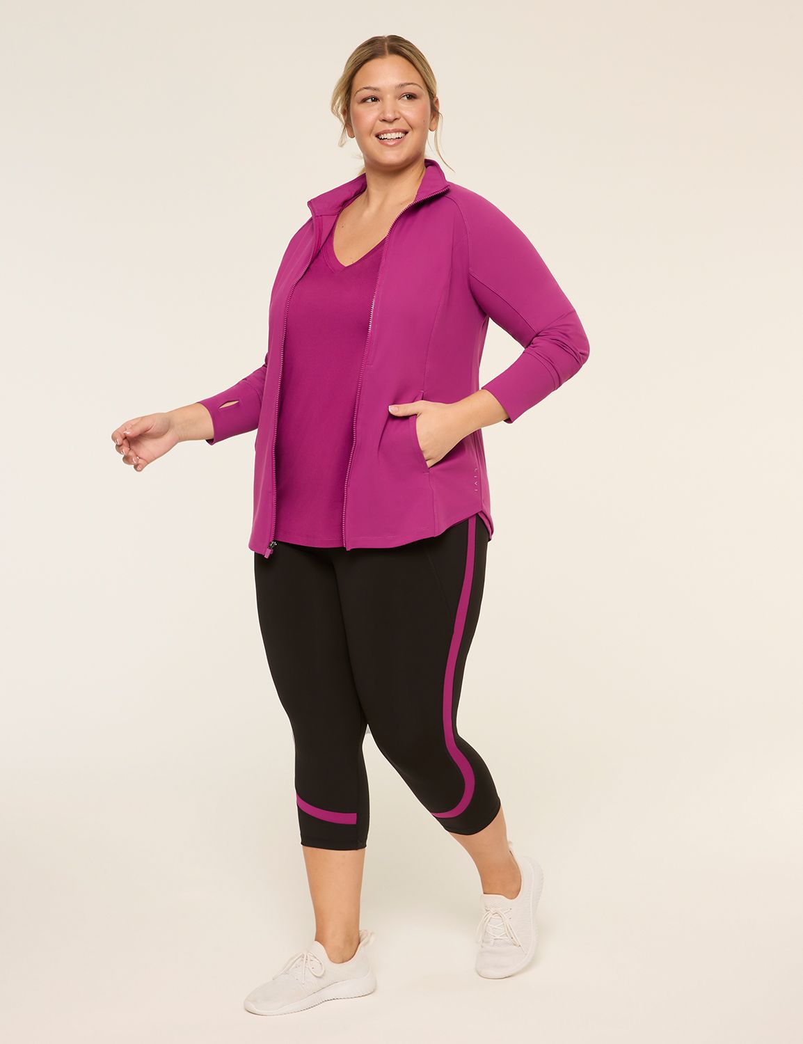 LIVI Long Sleeve Zip Front Livi Sof Product Image 3