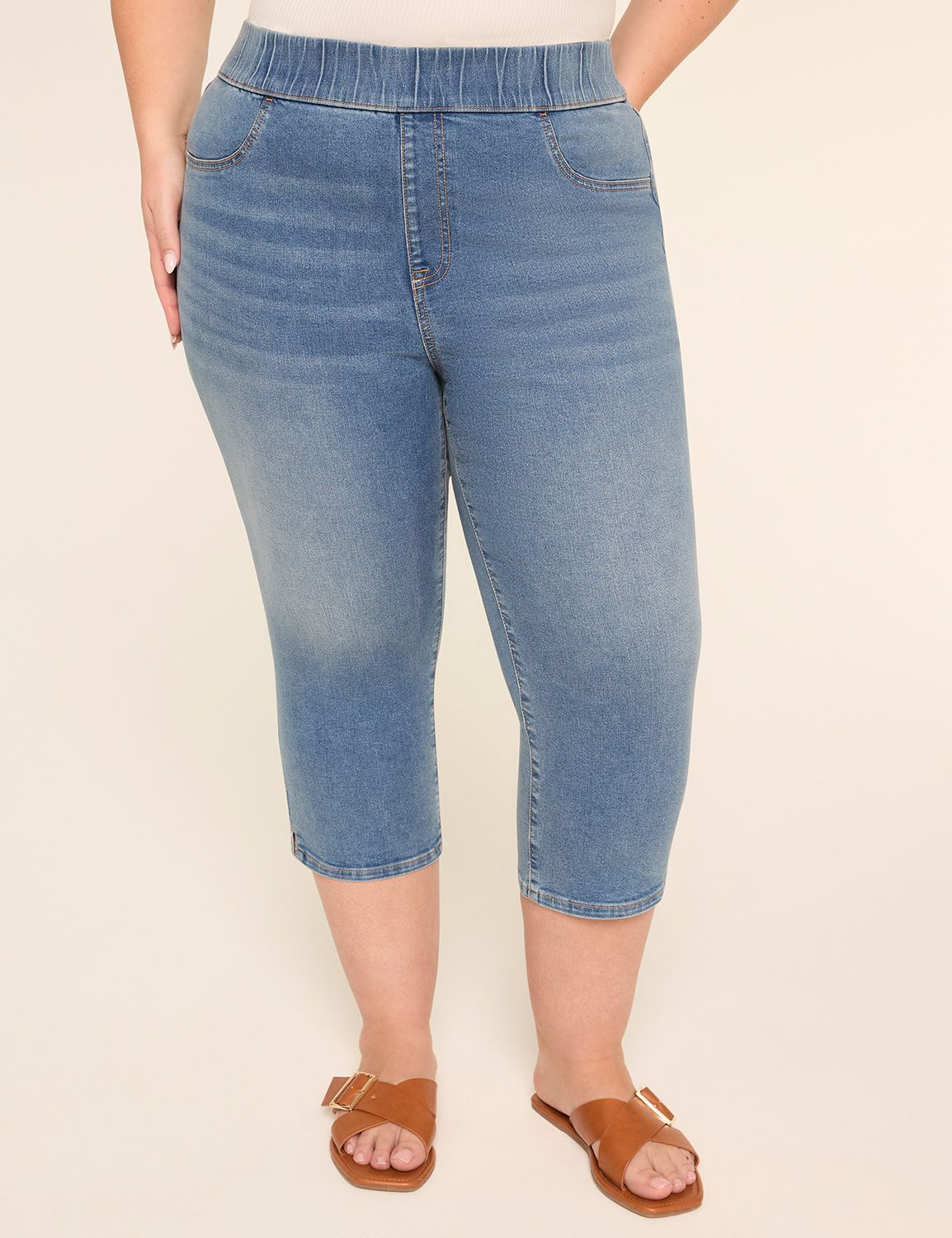Pull-On High-Rise Pedal Jegging
