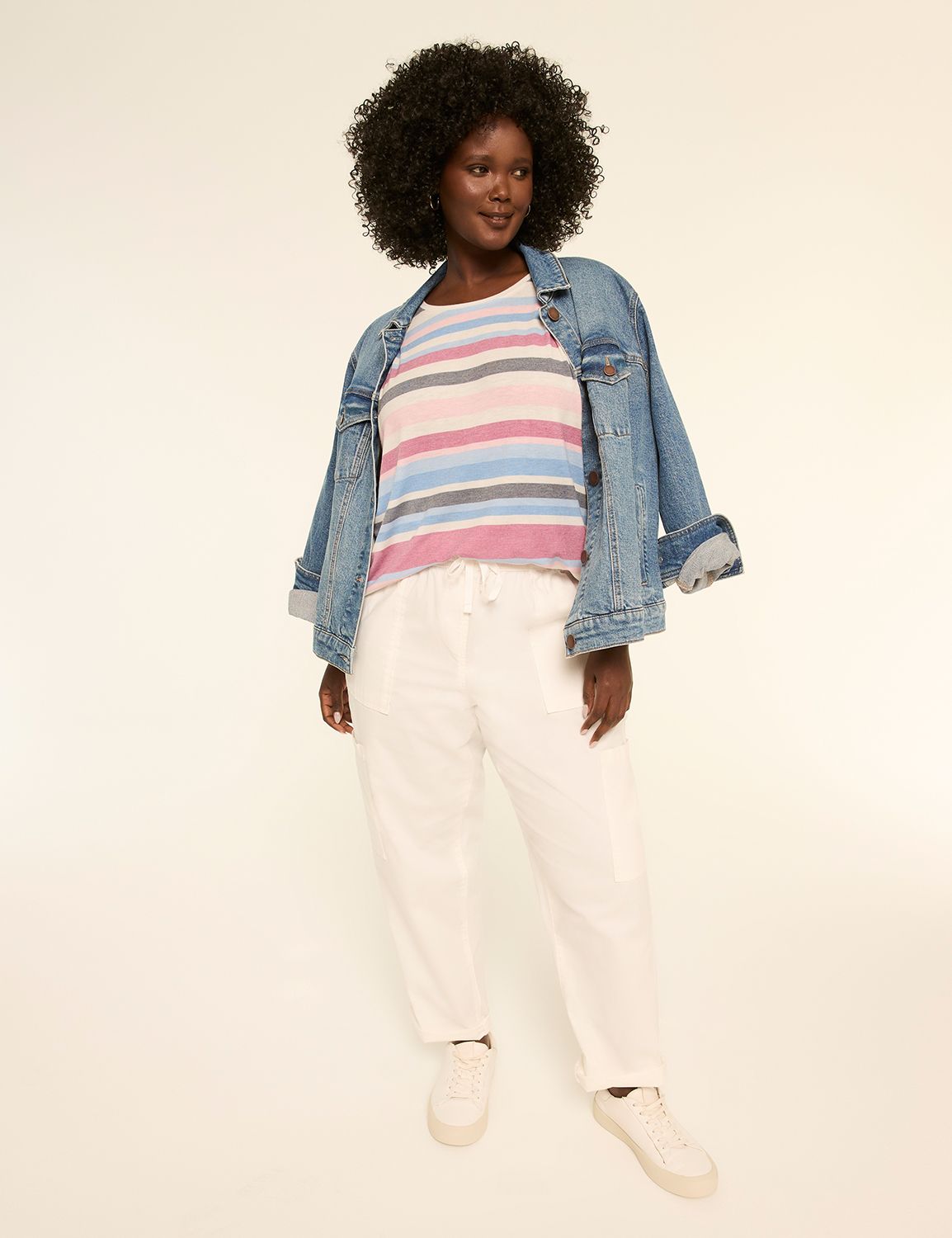 Short Sleeve Crew Neck Dolman Tee - Product Image 3