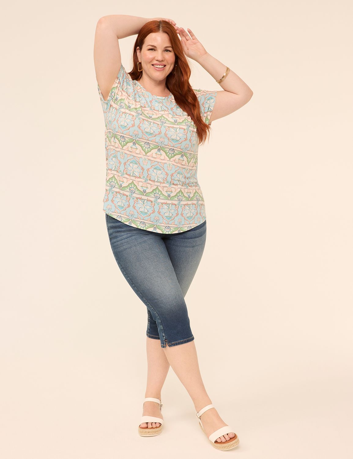 Short Sleeve Crew Neck Dolman Tee - Product Image 3