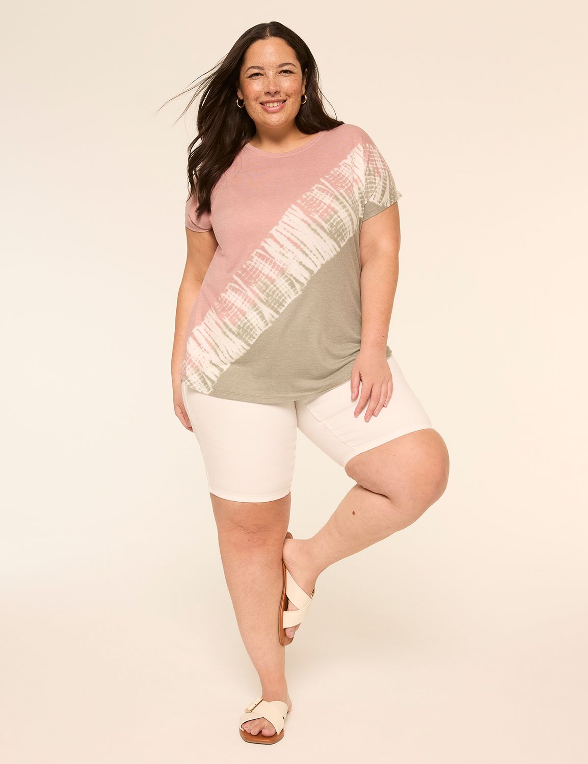 Short Sleeve Crew Neck Dolman Tee - Product Image 3