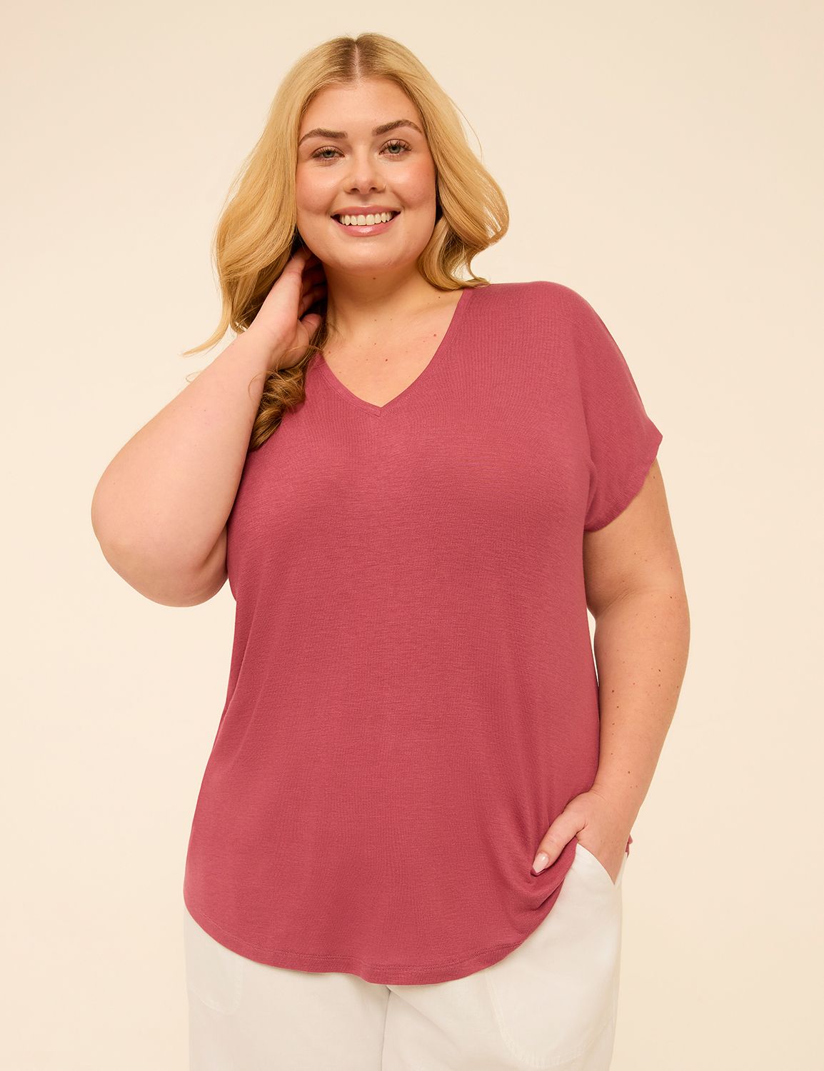 EveryWear Brushed V-Neck Tee