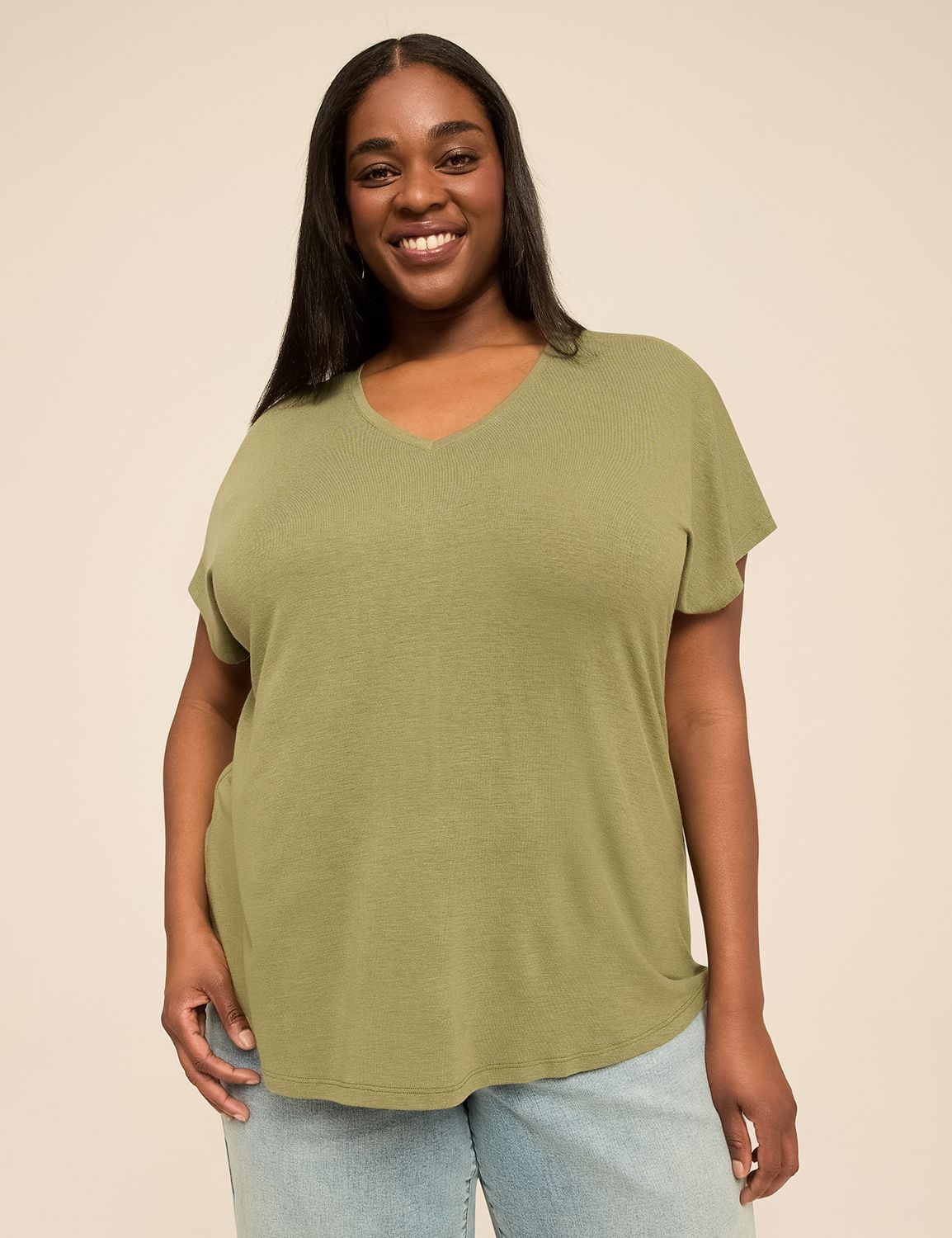 EveryWear Brushed V-Neck Tee