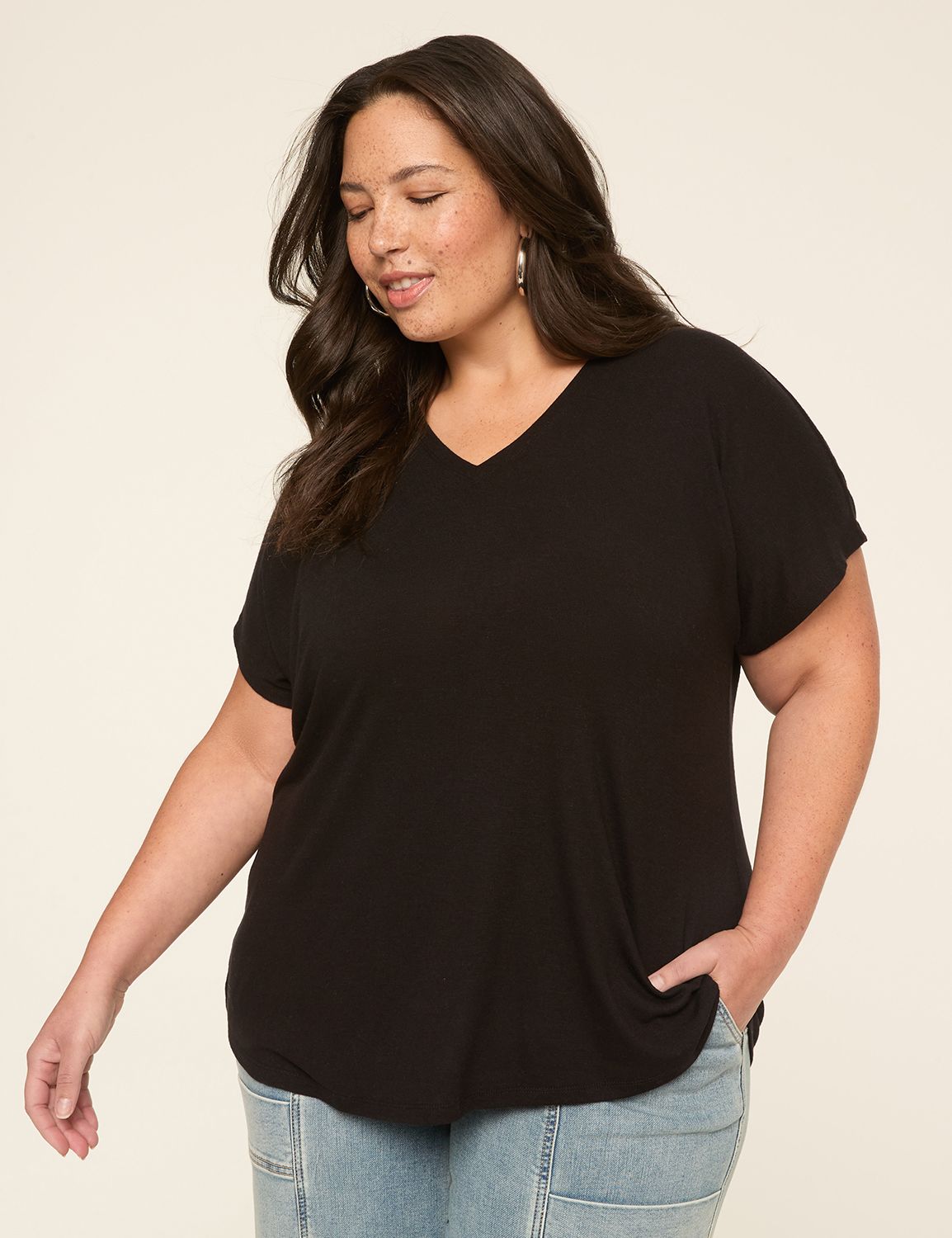 EveryWear Brushed V-Neck Tee