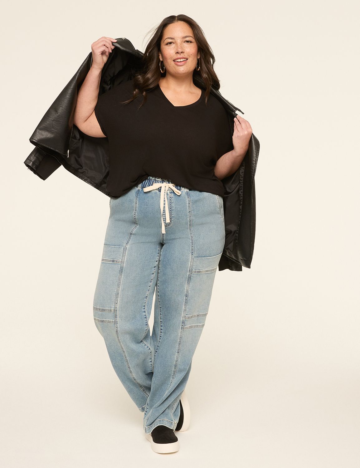 Short Sleeve V Neck Dolman Tee S 11 Product Image 3