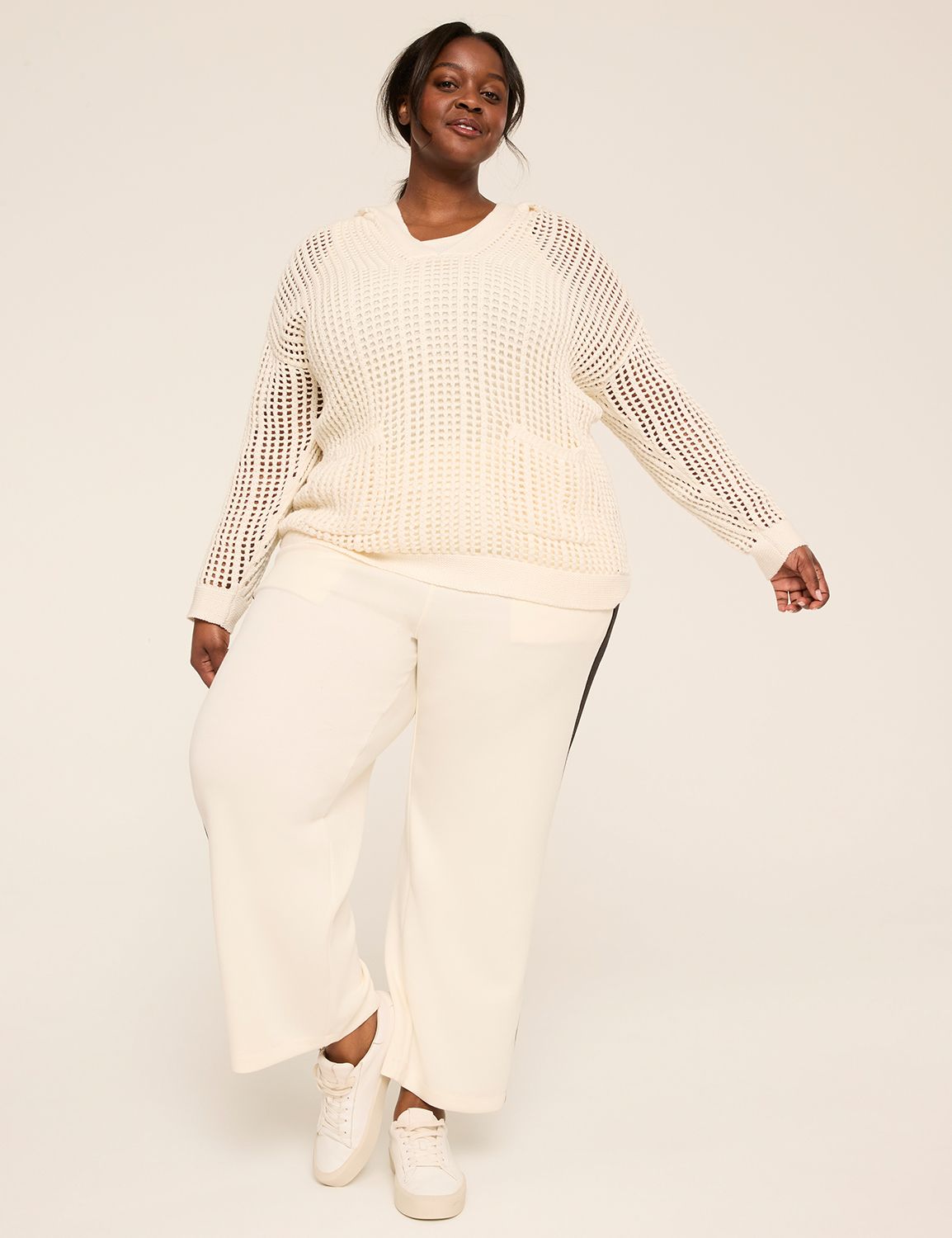 LIVI Long Sleeve Hooded Sweater Top Product Image 3