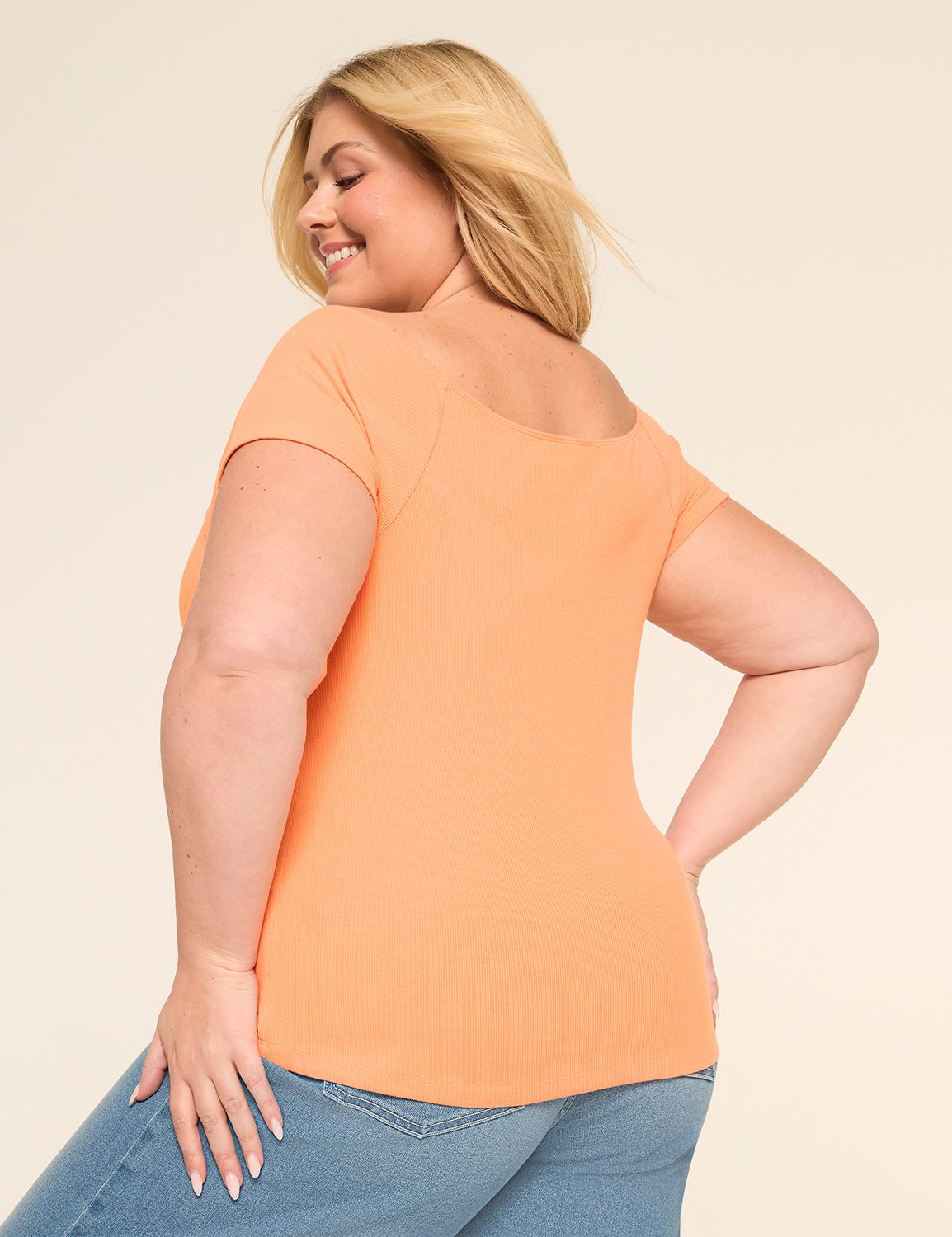 Off-The-Shoulder Shirred-Neck Top