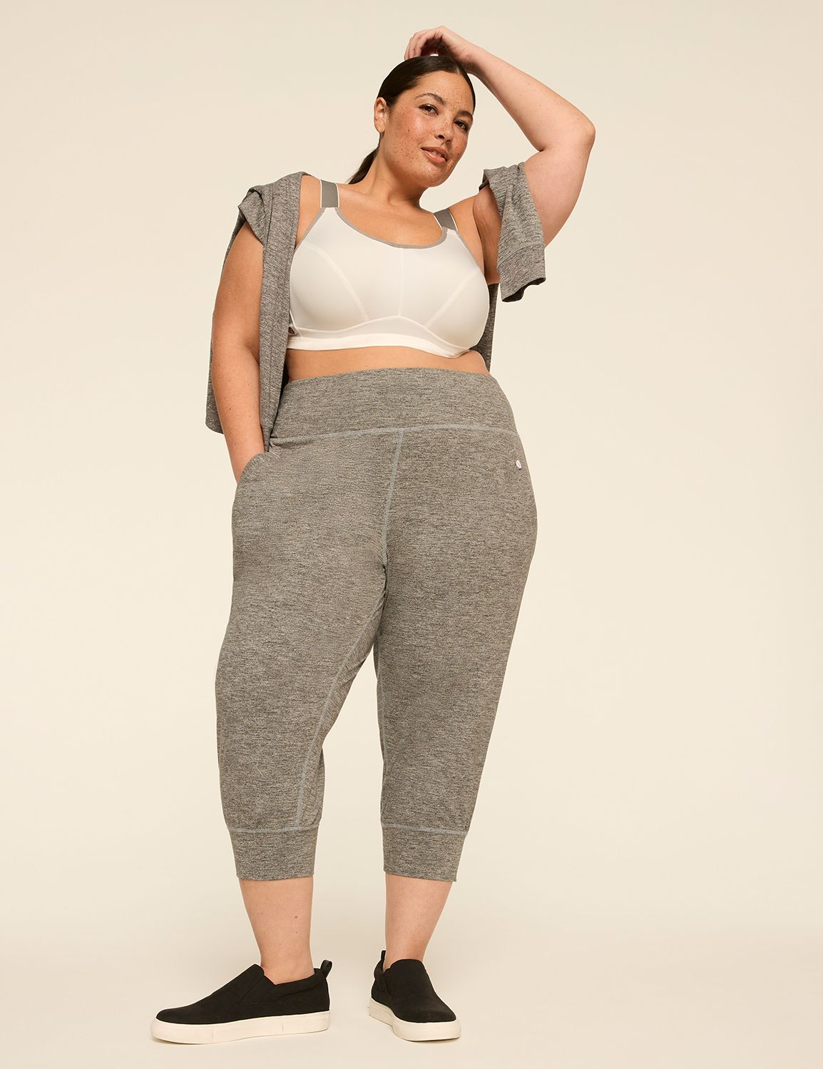 LIVI Mid Rise Livi Soft Marl Capri Product Image 3