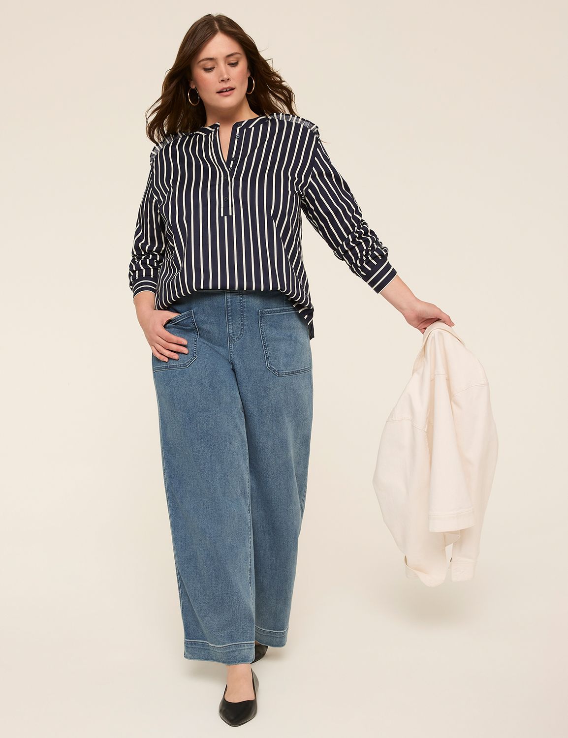 Relaxed LS Collared Button Front To Product Image 3
