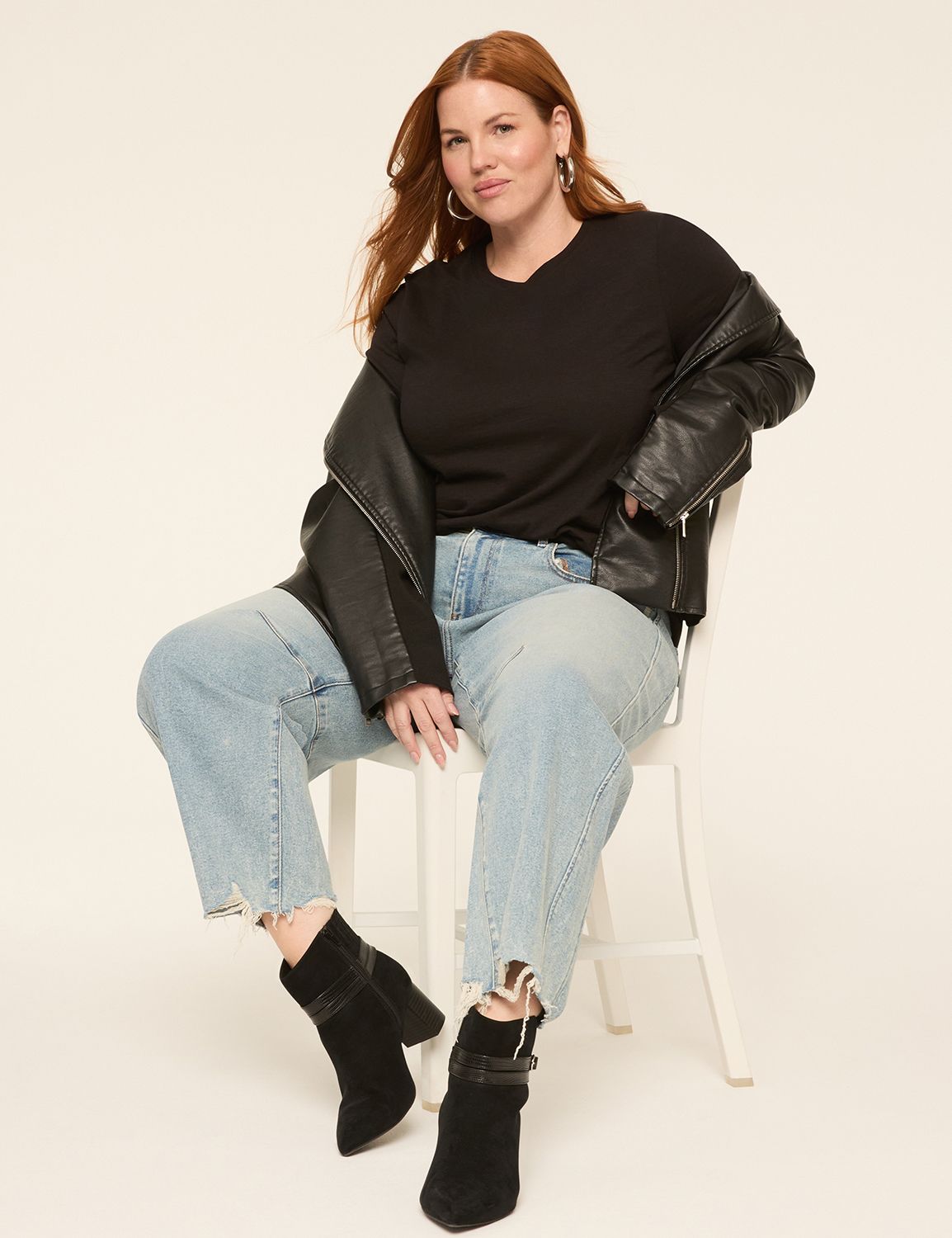 Casual Perfect Sleeve Crew Neck Tee Product Image 3