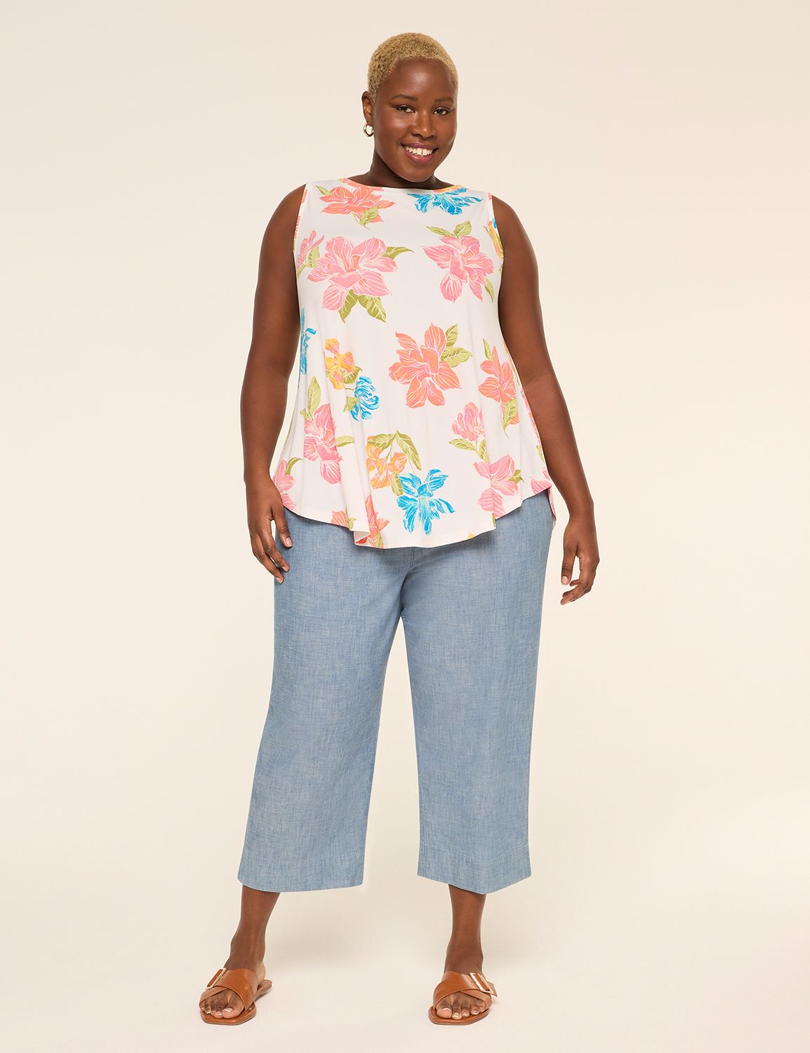 NEW Sleeveless Boat Neck Swing Tank Product Image 3