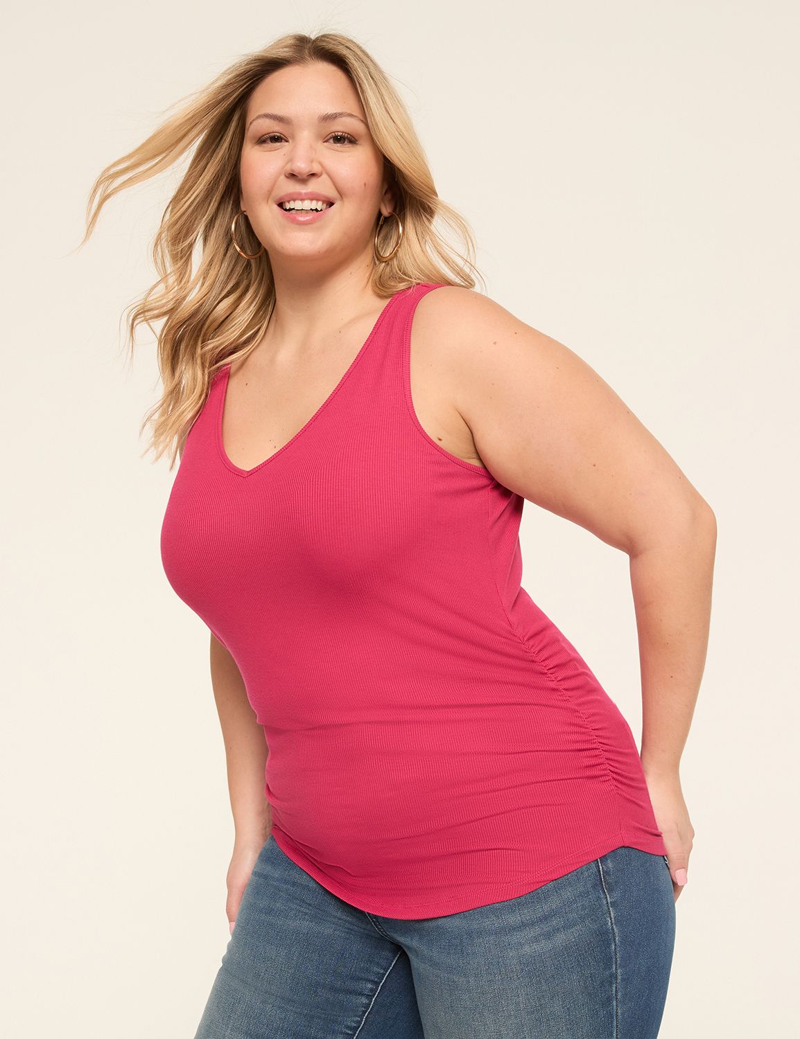 Sleeveless Side-Ruched Tank