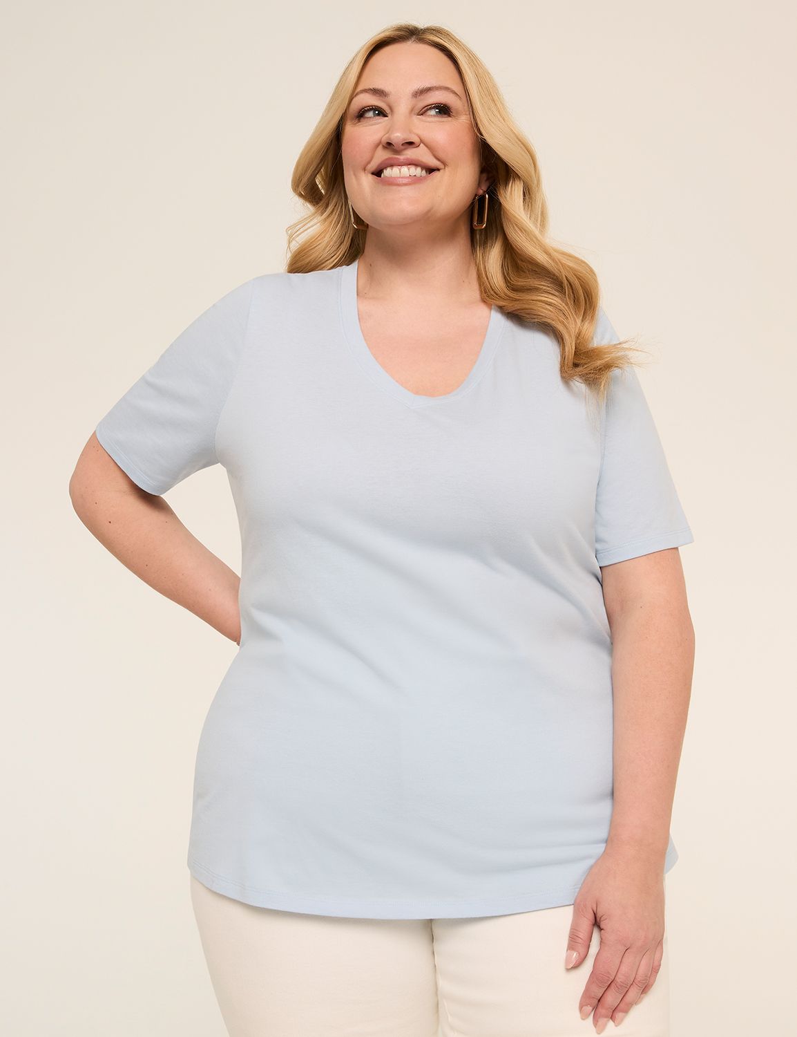 Perfect Sleeve V-Neck Tee
