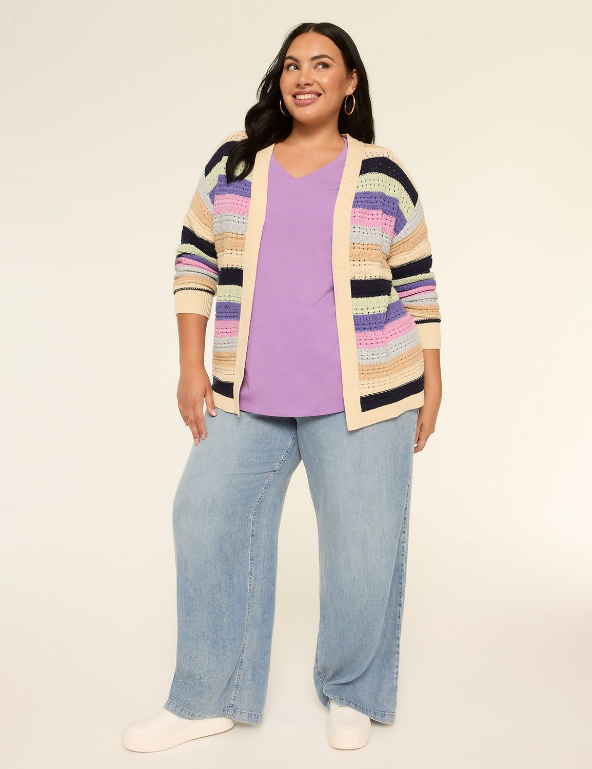 NEW Perfect Sleeve V Neck Tee - Sol Product Image 3