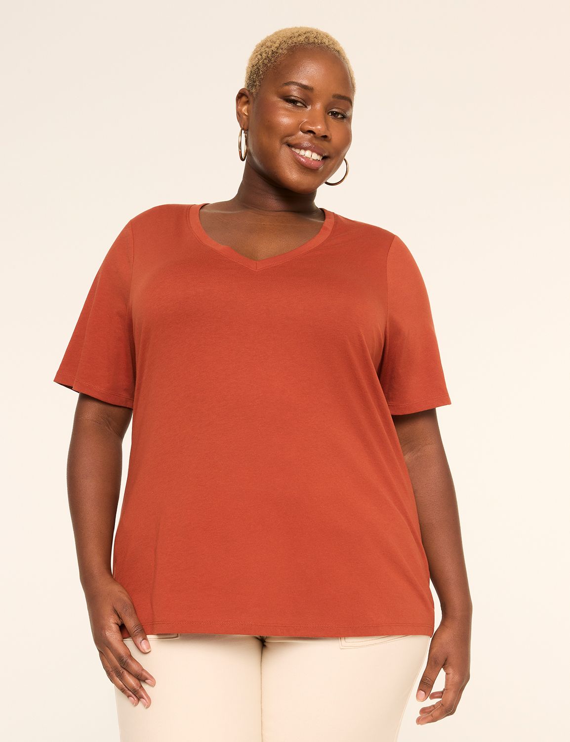 Perfect Sleeve V-Neck Tee
