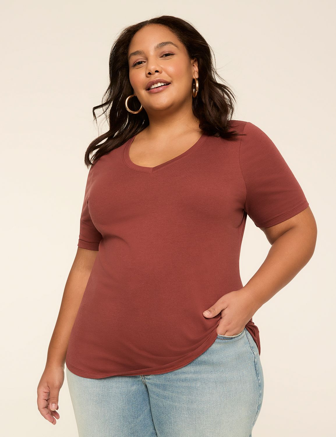 Perfect Sleeve V-Neck Tee