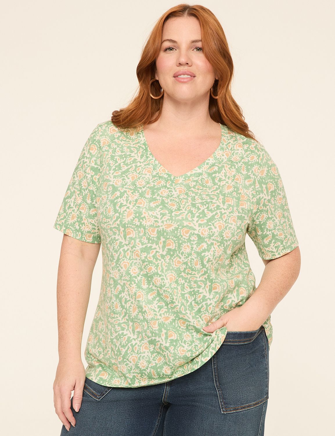 Perfect Sleeve V-Neck Tee