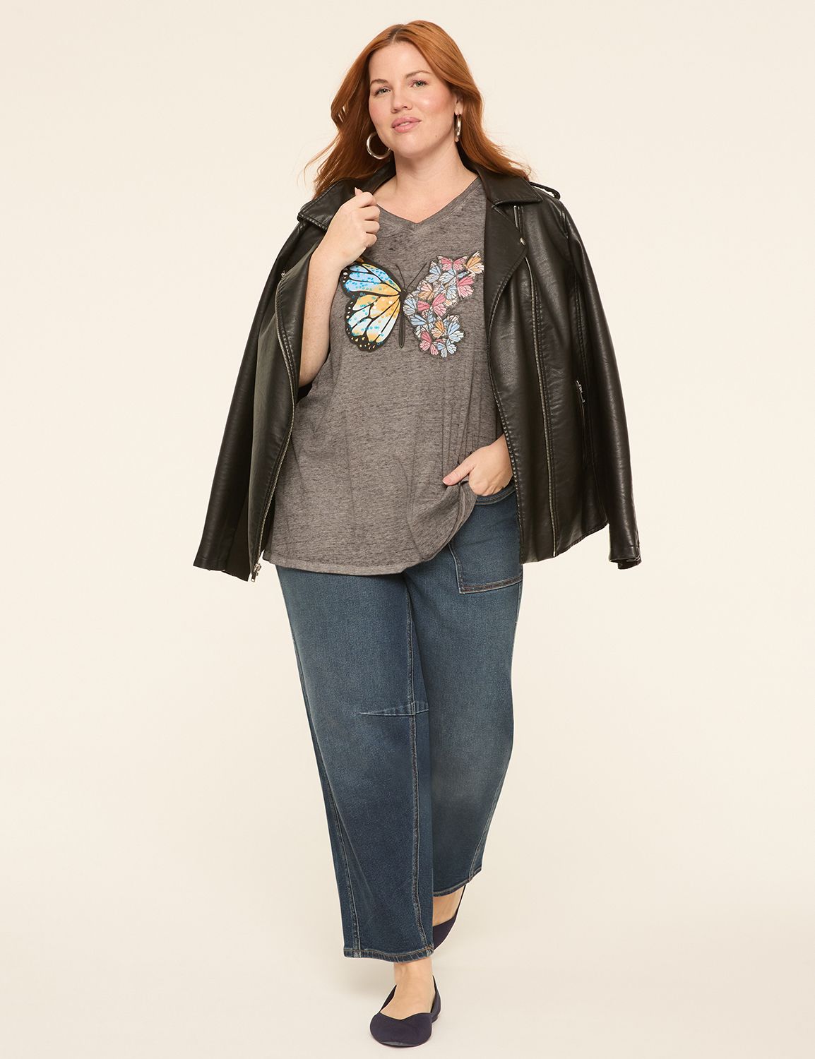 Classic Short Sleeve V-Neck Neck Te Product Image 3