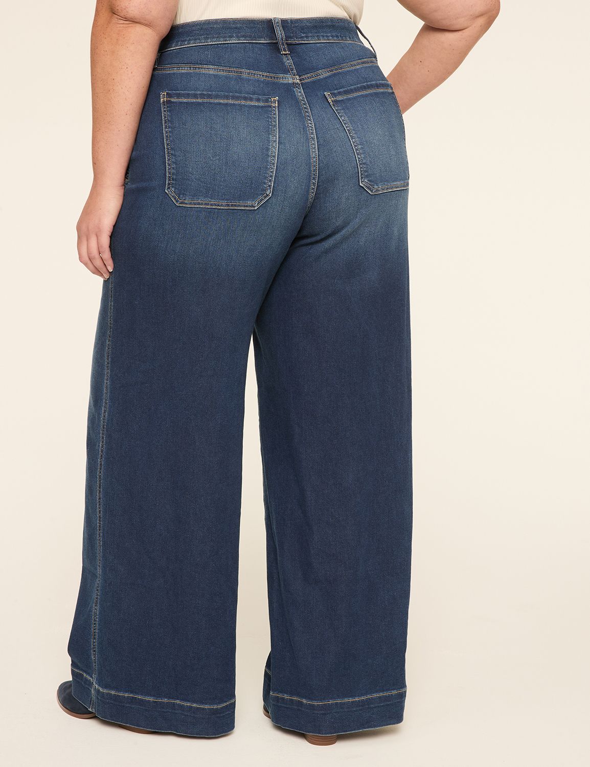 HIGH RISE WIDE LEG CLOUD KNIT DENIM Product Image 2
