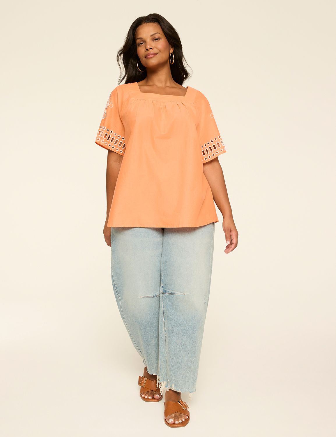 Swing Short Flutter Sleeve Square N Product Image 3