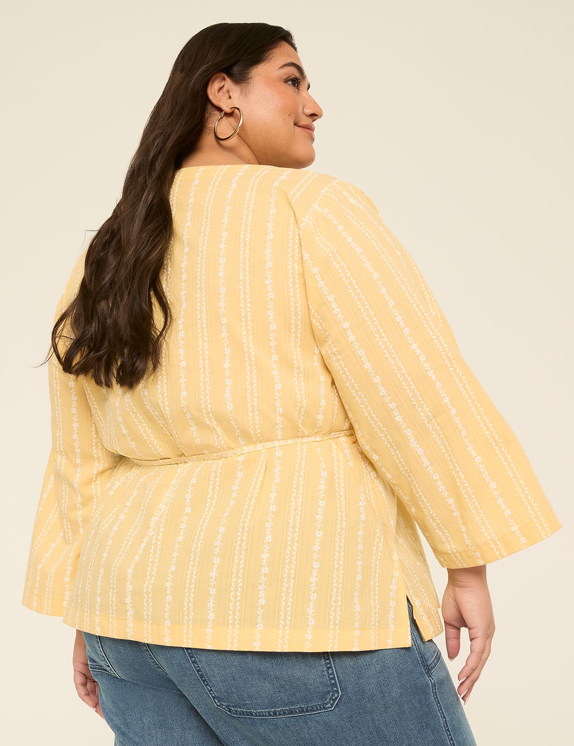 Bracelet Sleeve Notch Neck Tunic