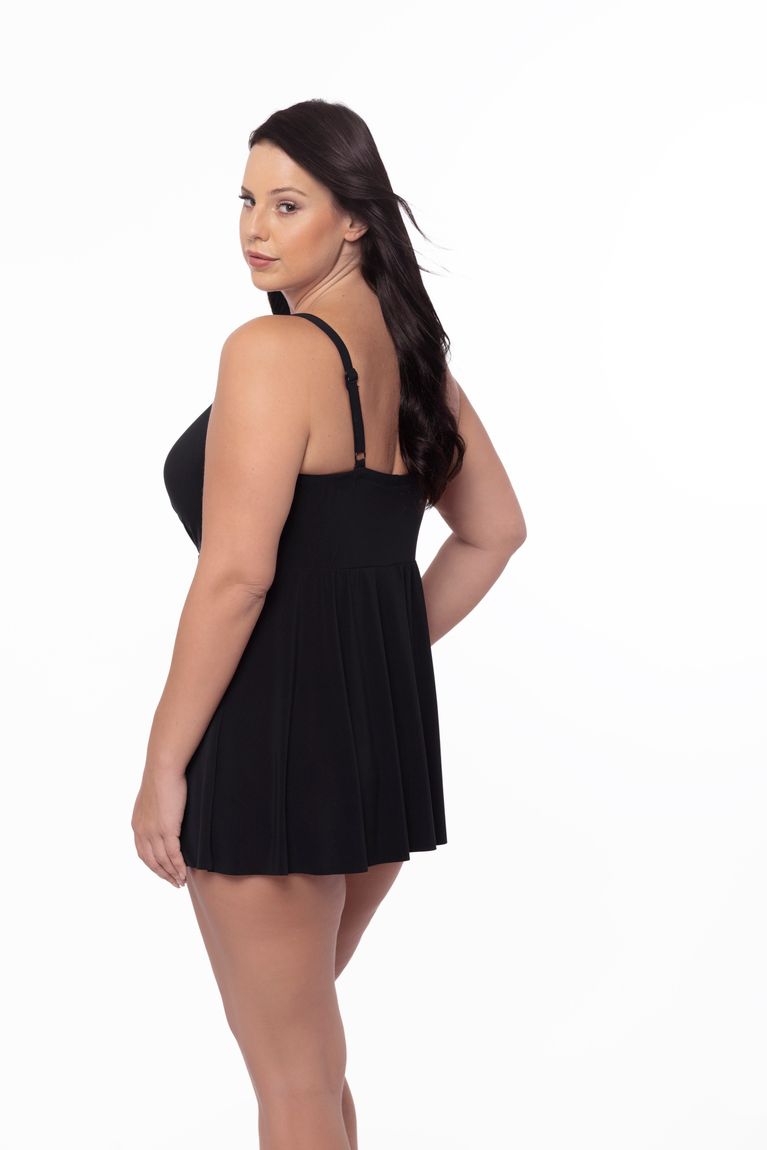 Miraclesuit Adora Swim Dress Black Product Image 2