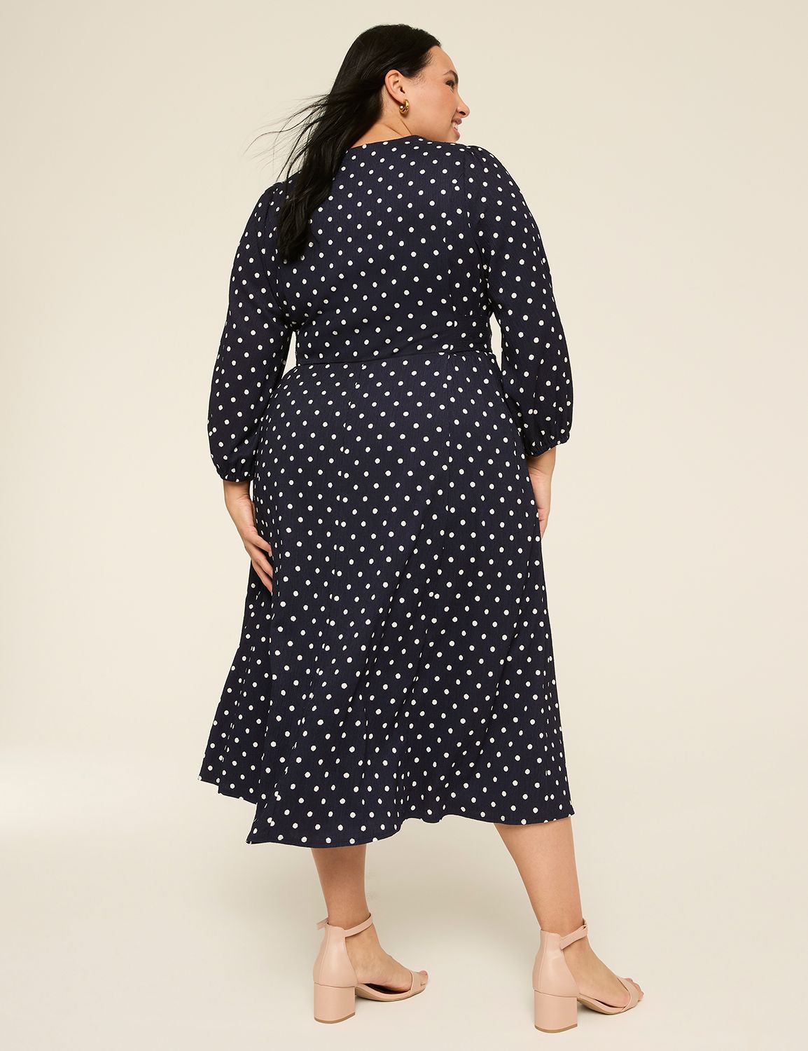 Lena Knit Wrap Midi Dress