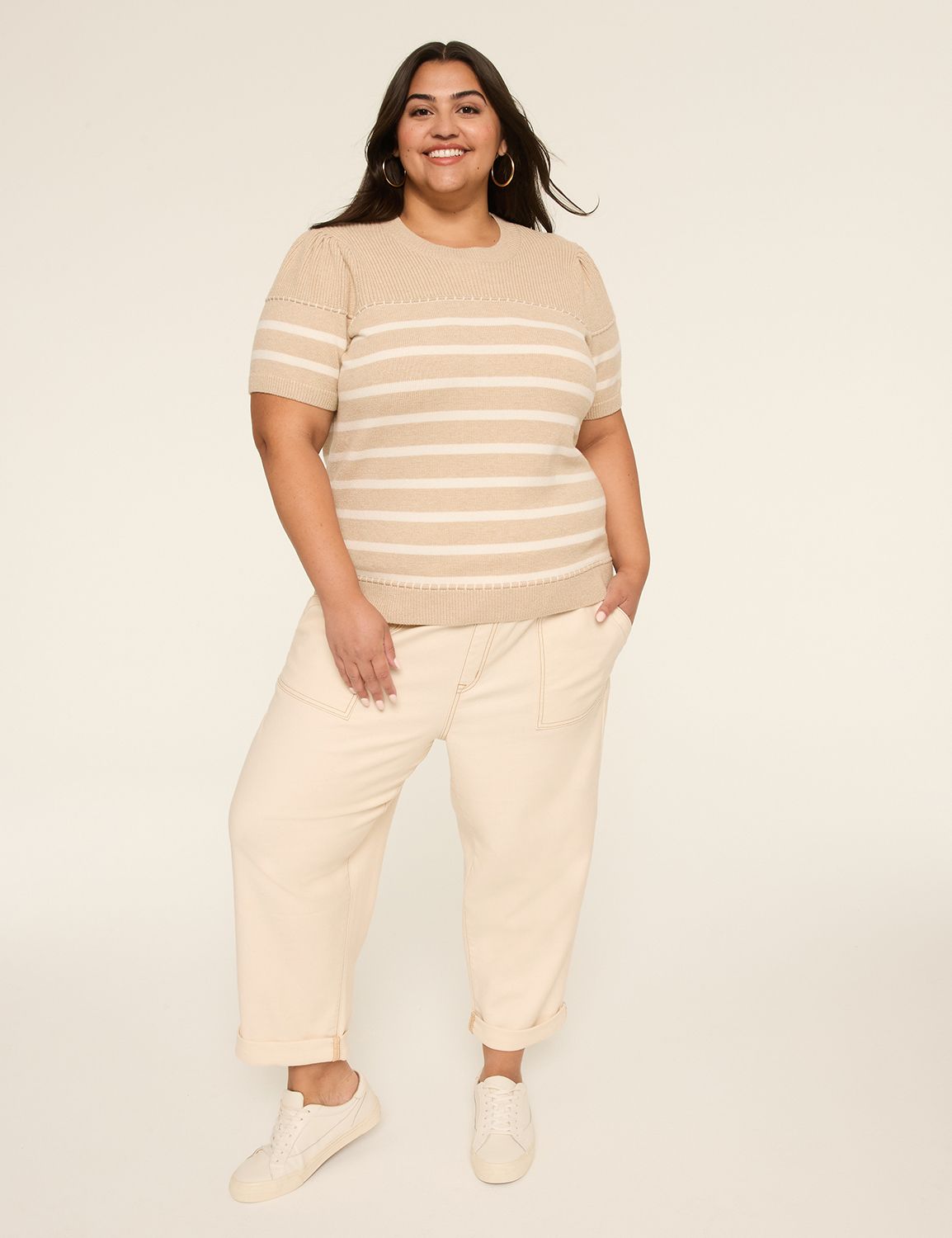 Classic Elbow Sleeve Round Neck Str Product Image 3