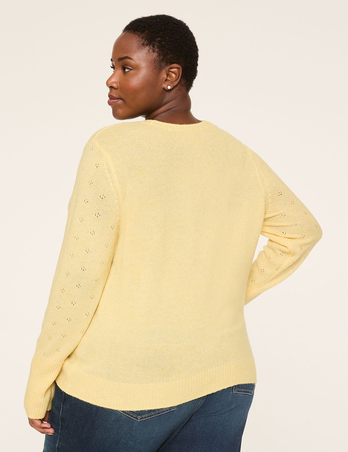 Pointelle Pullover Sweater