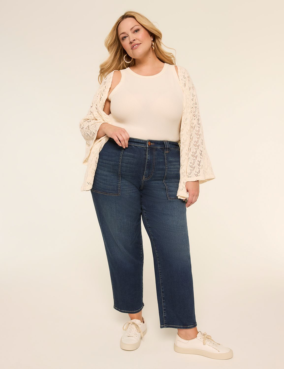 HIGH RISE FRIDA ANKLE LEG JEAN - OR Product Image 3