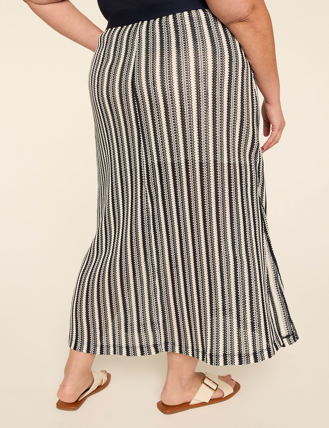 Side-Slit Crochet Maxi Skirt