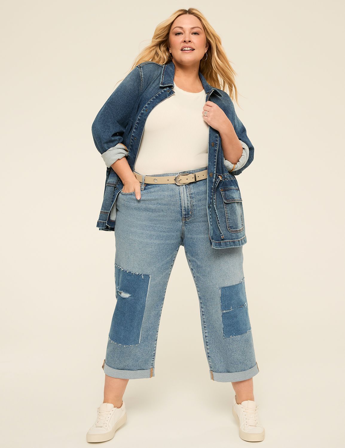 MID RISE BOYFRIEND CAPRI - ANDES WA Product Image 3