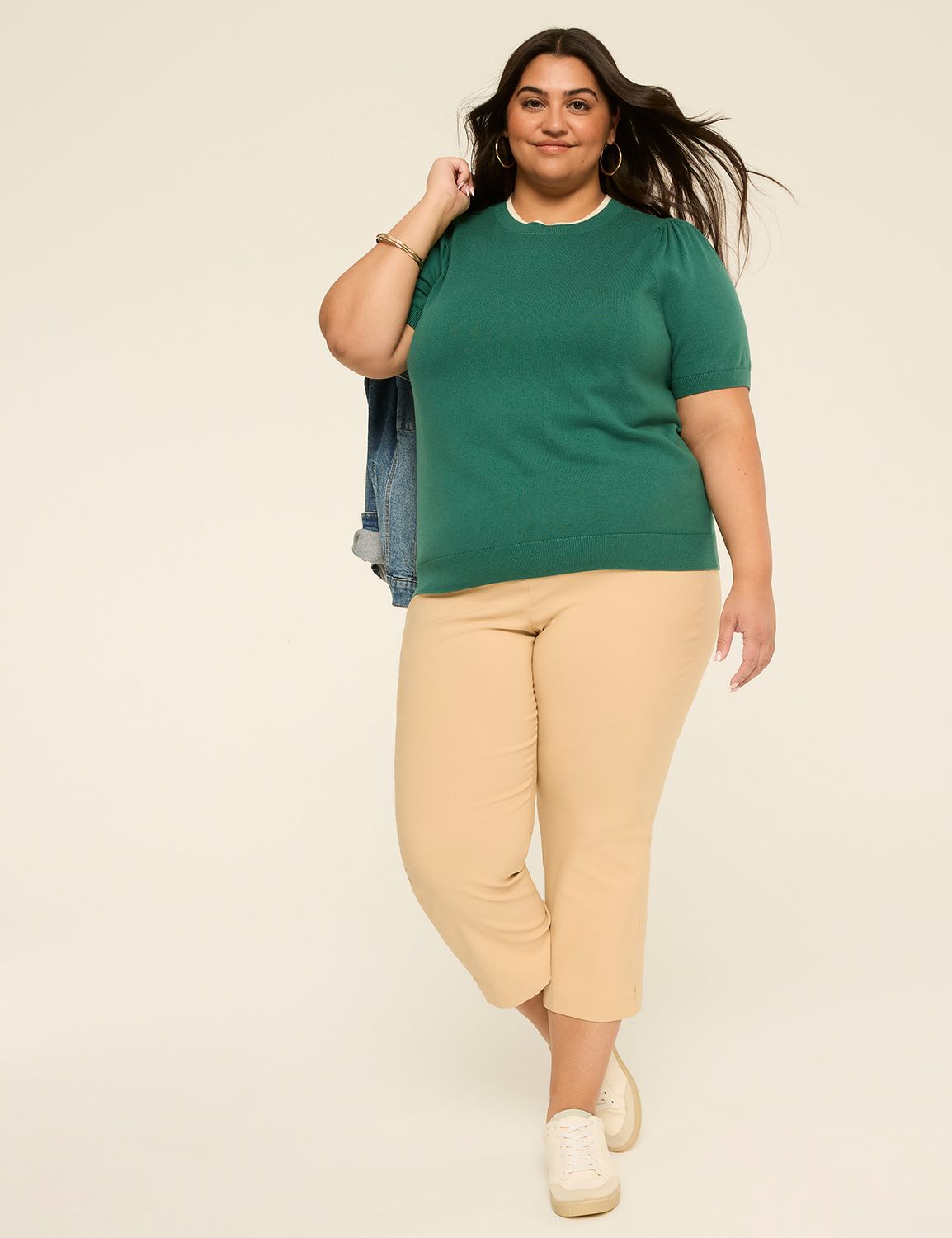 Classic Elbow Sleeve Round Neck Pul Product Image 3