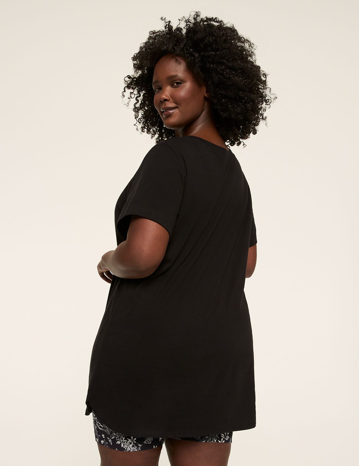 Comfy Cotton Tunic Tee & Bike Short PJ Set