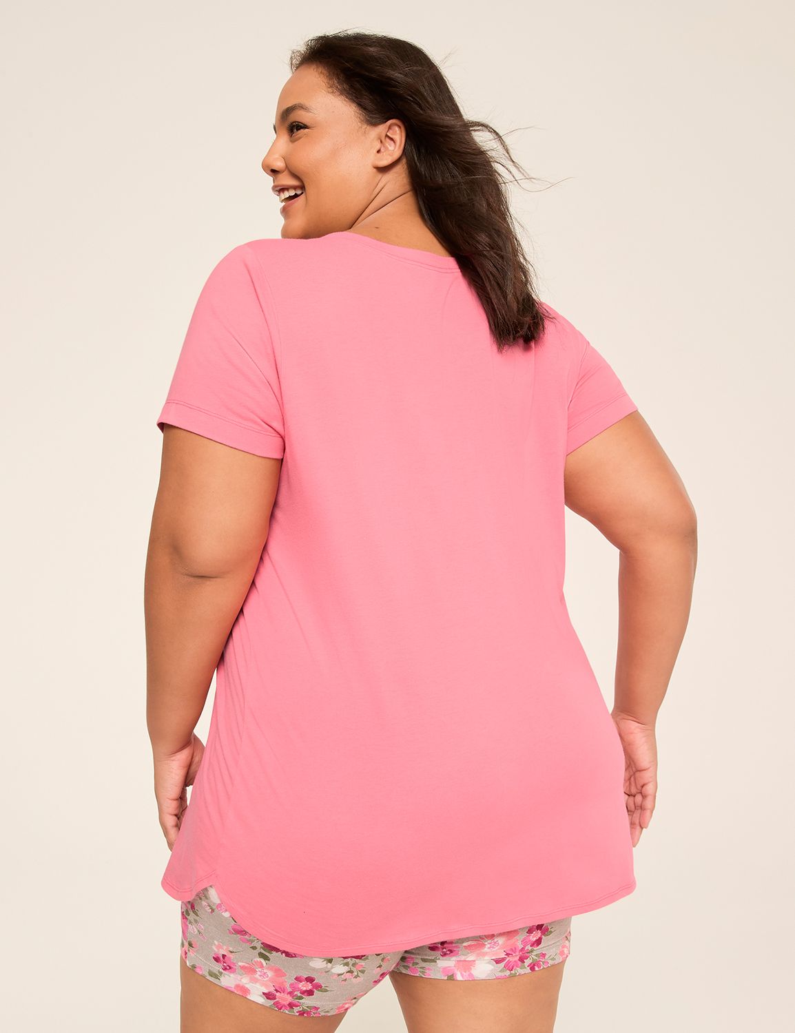 Comfy Cotton Tunic Tee & Bike Short PJ Set