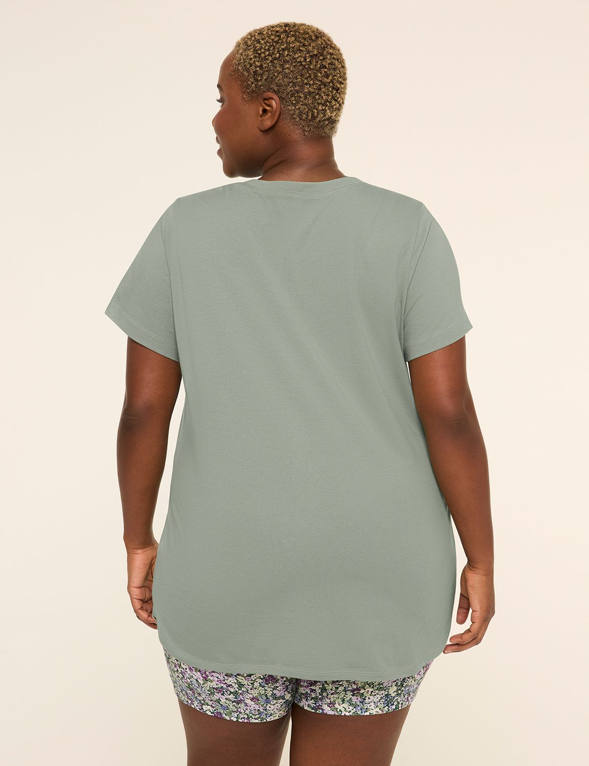 Comfy Cotton Tunic Tee & Bike Short PJ Set