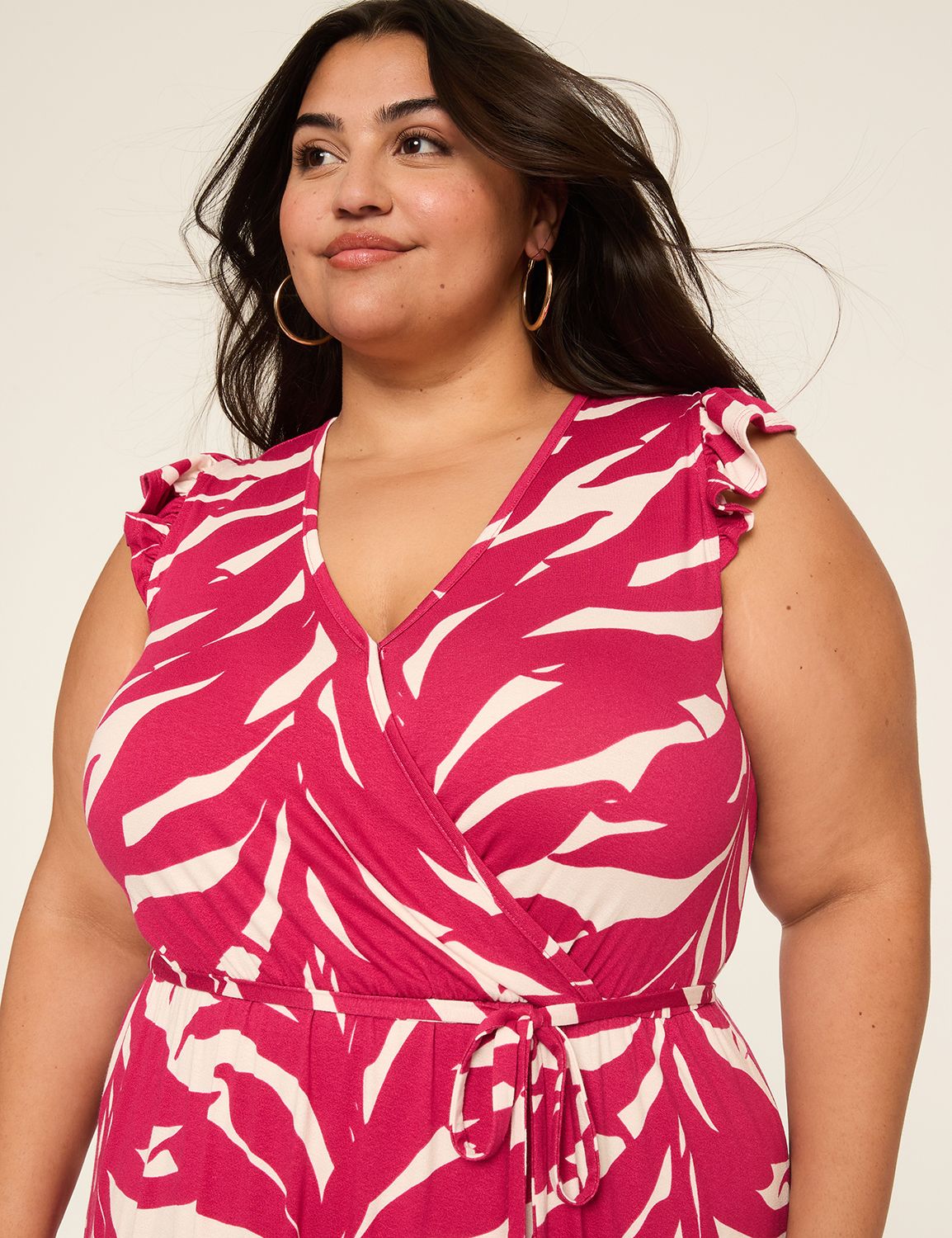 FLUTTER RUFFLE SURPLICE TIE WAIST 1 Product Image 3