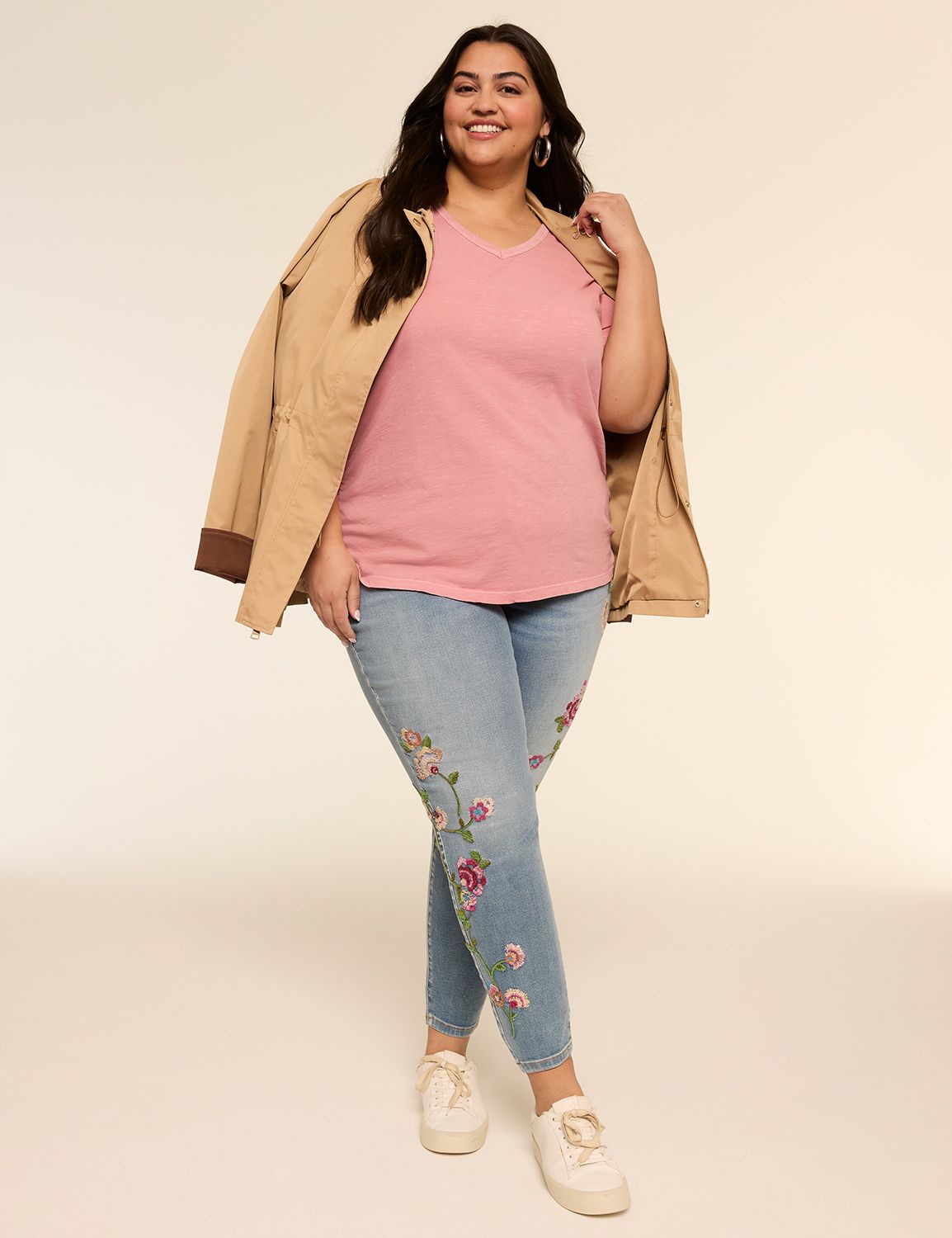 HIGH RISE KNOCKOUT JEGGING W/ EMBRO Product Image 3