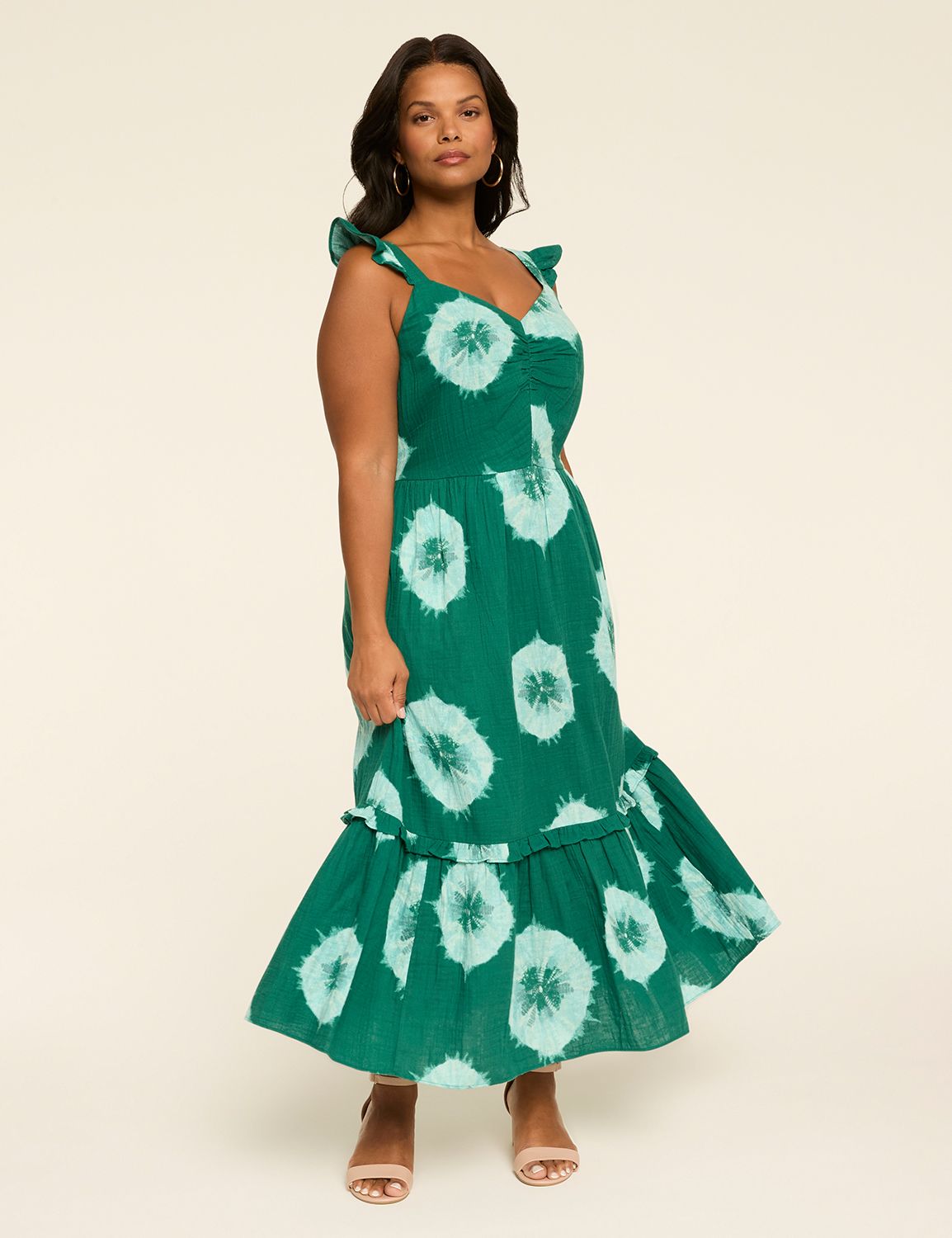 Flutter Sleeve Tank Maxi Dress
