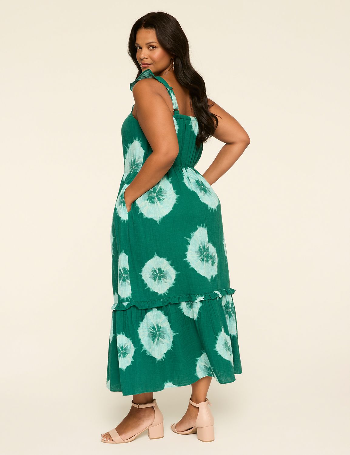 Flutter Sleeve Tank Maxi Dress