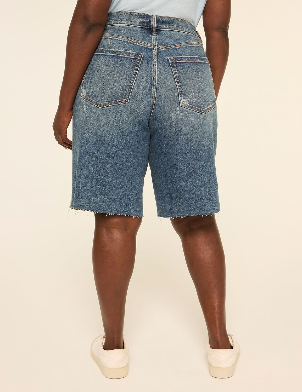 Rhinestone Embellished Relaxed 10" Bermuda Short