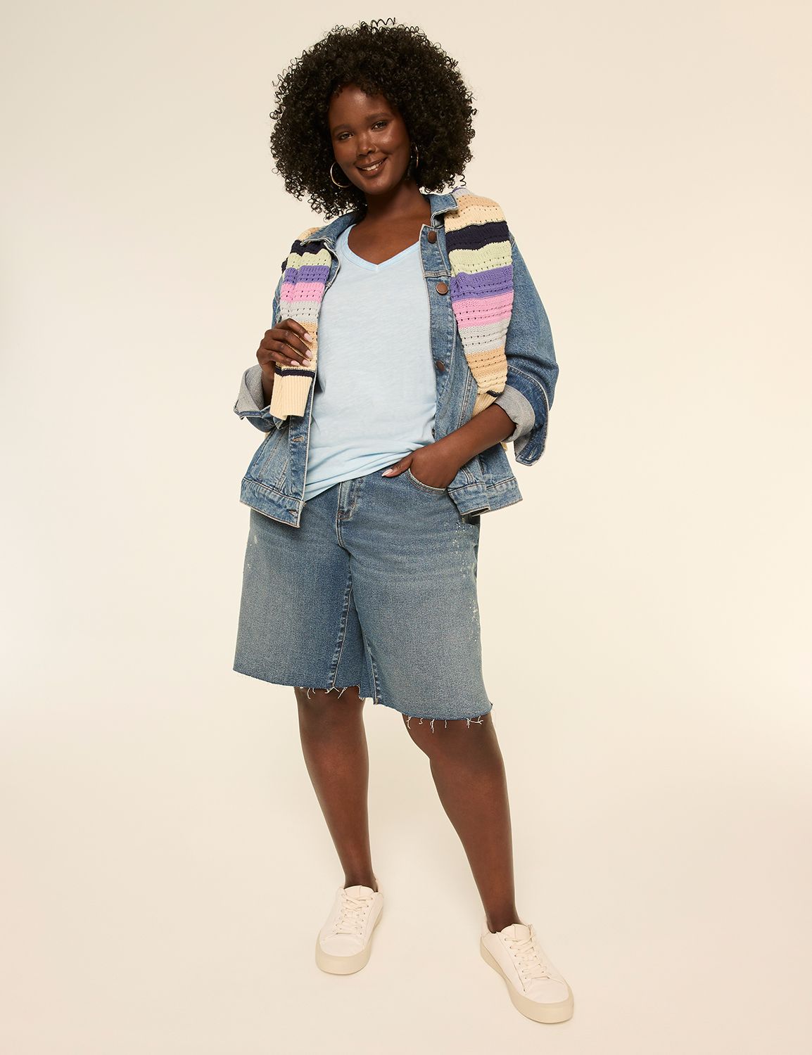 MID RISE 10" BOYFRIEND BERMUDA - VE Product Image 3
