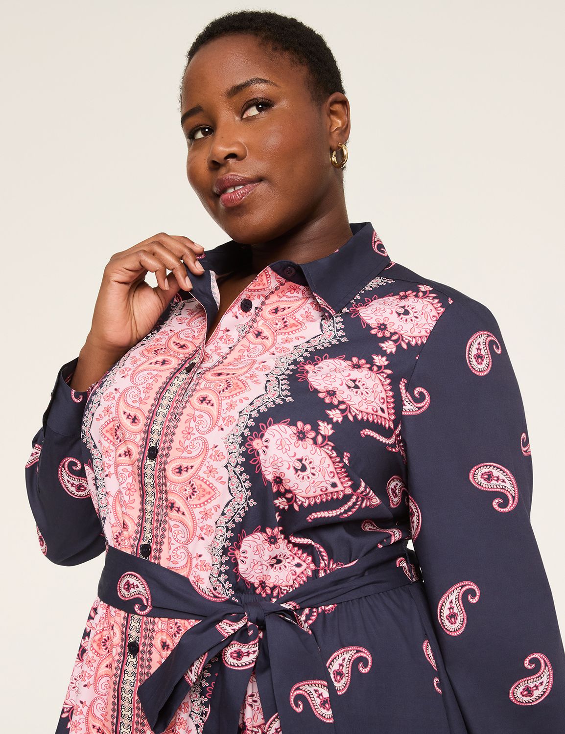 LS LONG MIDI SHIRT DRESS 1149006 Product Image 3